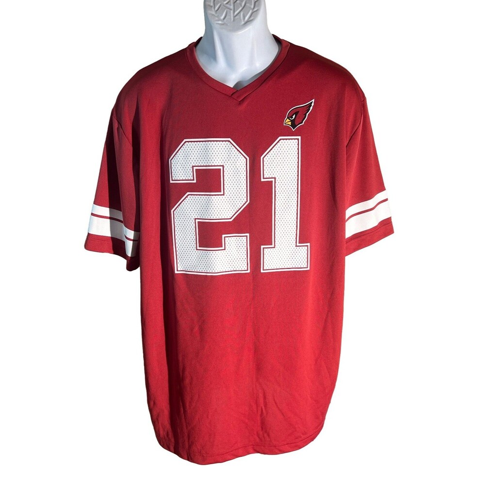 NFL TEAM APPAREL Short Sleeve ARIZONA‎ CARDINALS #21 PETERSON Shirt Red XL